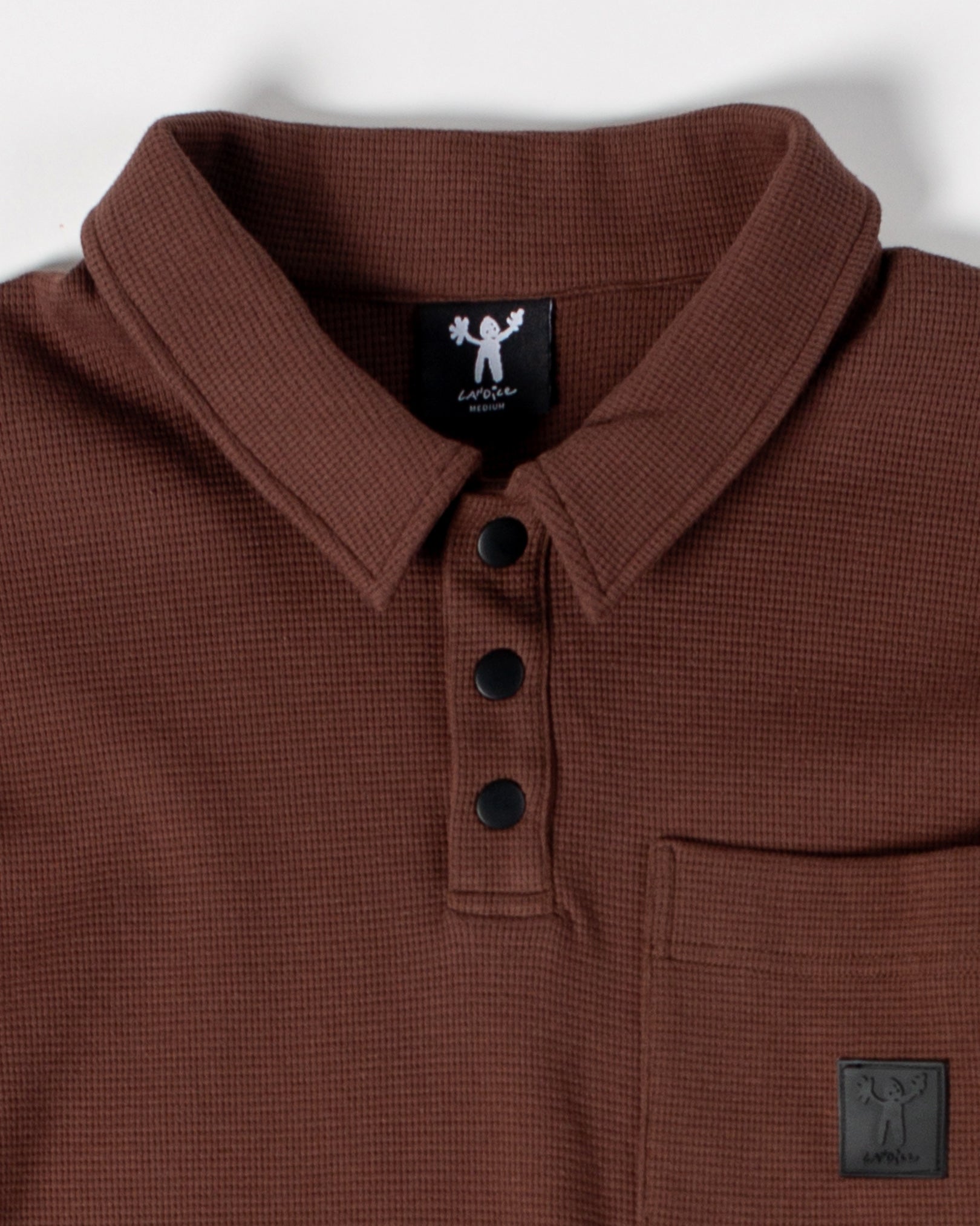 candice-waffle-knit-polo-brown-collar